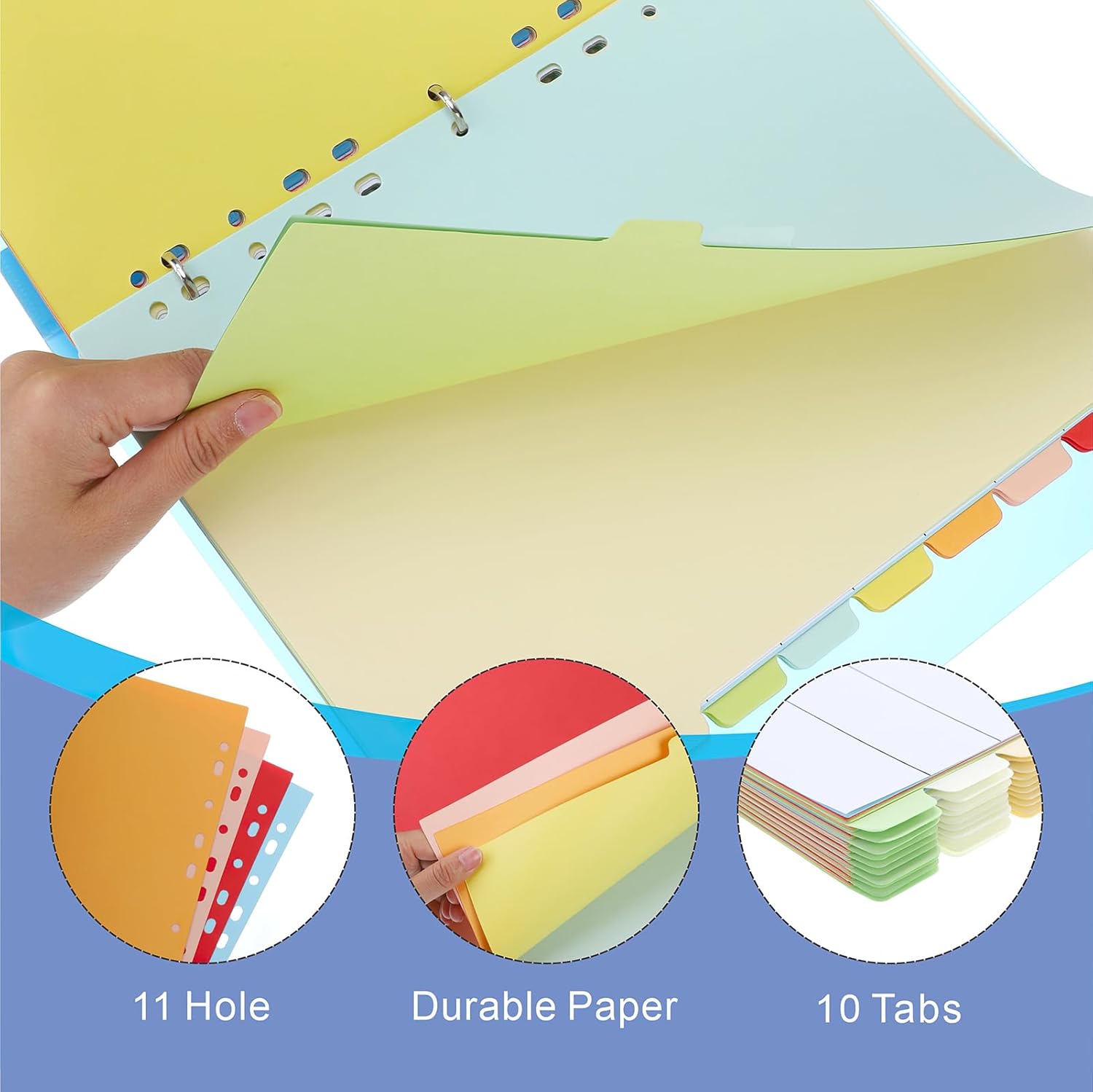Thumbnail 3 de File Dividers A4 3 Pack 10-Part