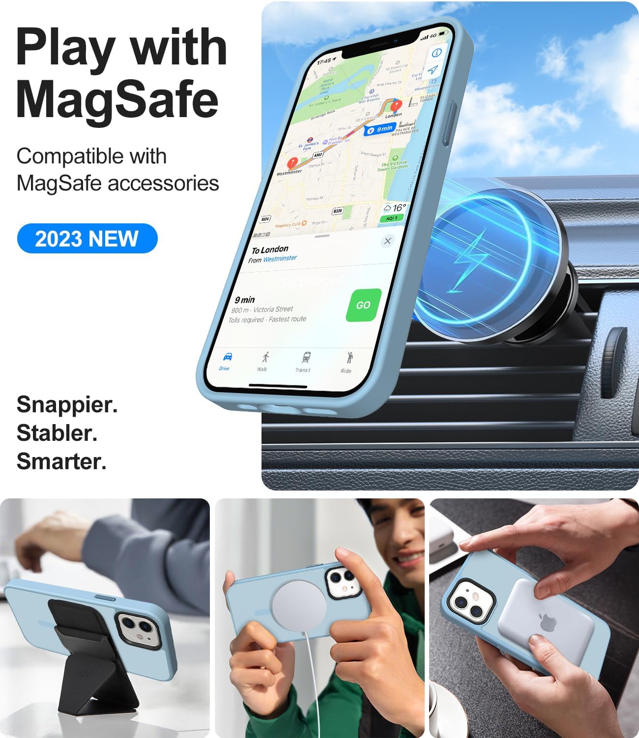 Thumbnail 1 de Mootobo Strong Magnetic Case for iPhone 12/12 Pro (6.1-inch) with MagSafe Compatibility