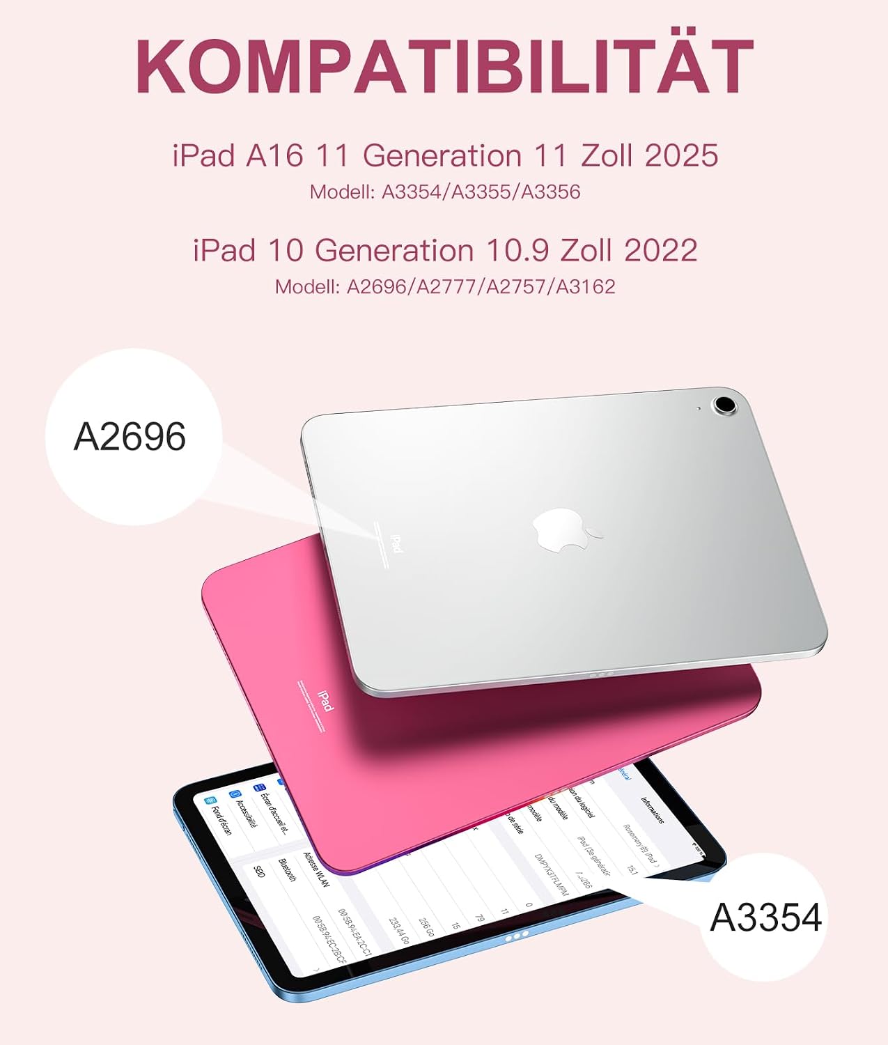 Detalle 2 de Vobafe iPad-Tastatur-Hülle mit Touchpad 420 mAh