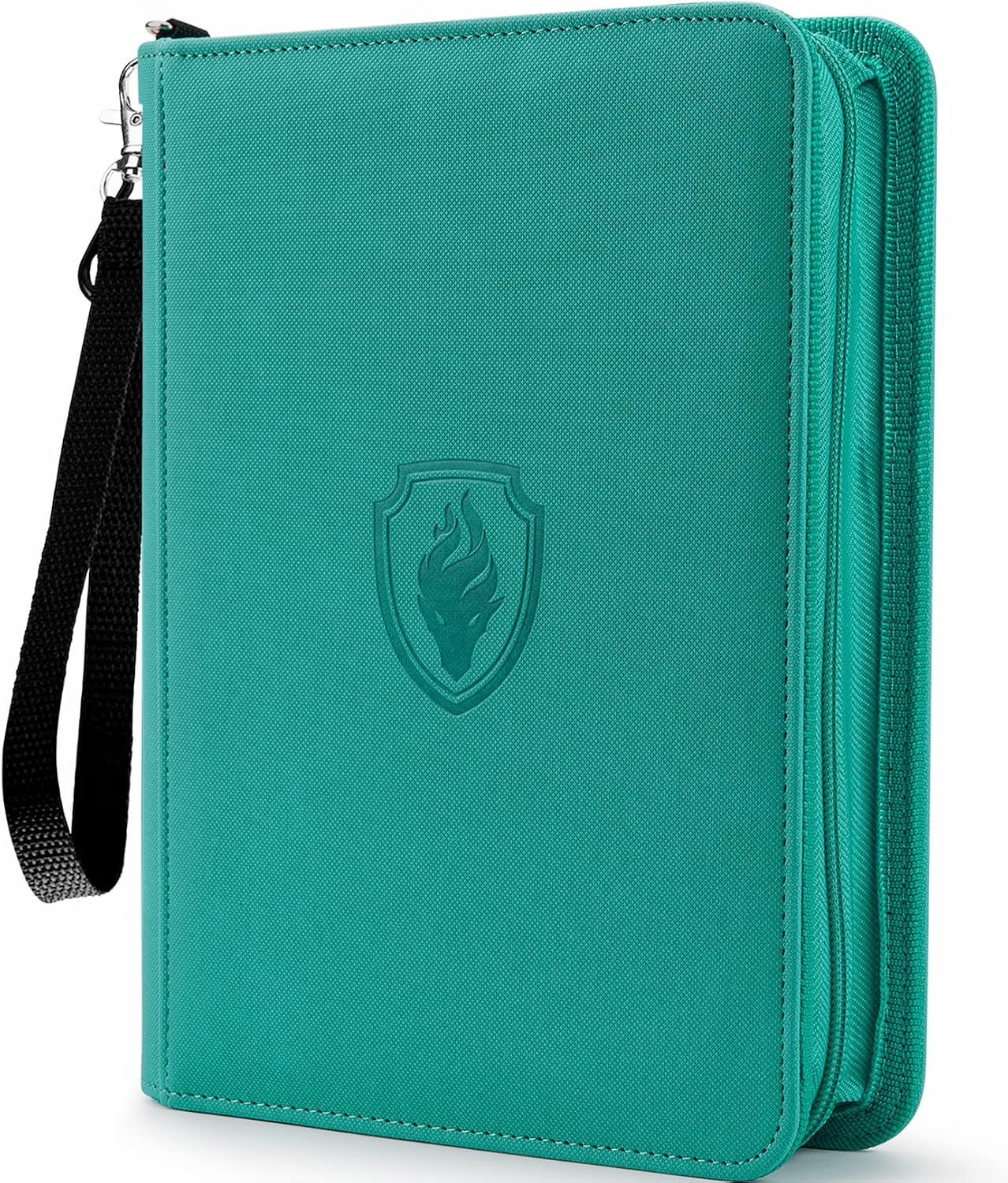 Fabmaker Premium 4 Pocket Zip Card Binder – Turquoise (320 Card Capacity)