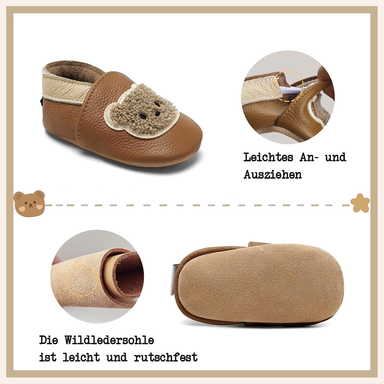 Detalle 2 de IceUnicorn Krabbelschuhe Baby Lauflernschuhe