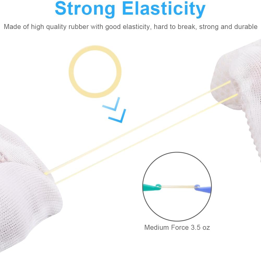 Detalle 2 de OFFCUP ortodontiska gummiband 5/16, 500-pack med 5 placeringsverktyg