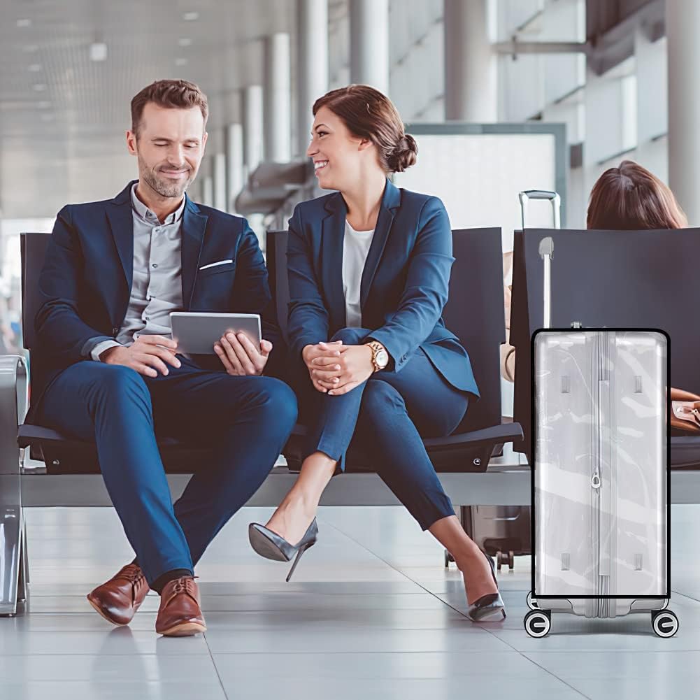 Detalle 1 de Housse de valise Flintronic en PVC transparent avec sangle et élastique