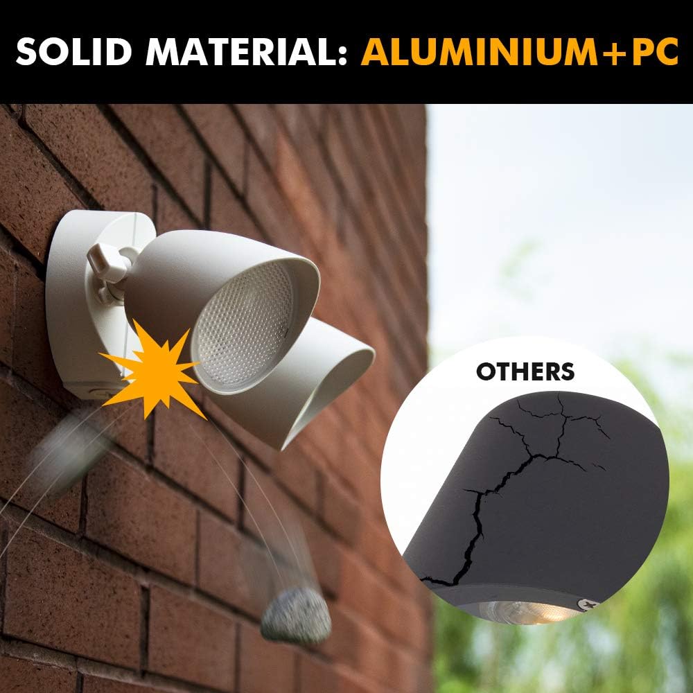 Detalle 2 de LUTEC 6222W-D2D Outdoor LED Floodlight, 3,500 Lumens, Dual Heads