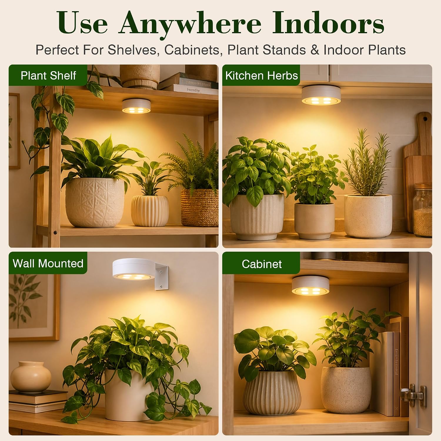 Thumbnail 6 de sooogd 2-Pack 4000mAh Cordless Grow Lights, Full Spectrum with Timer