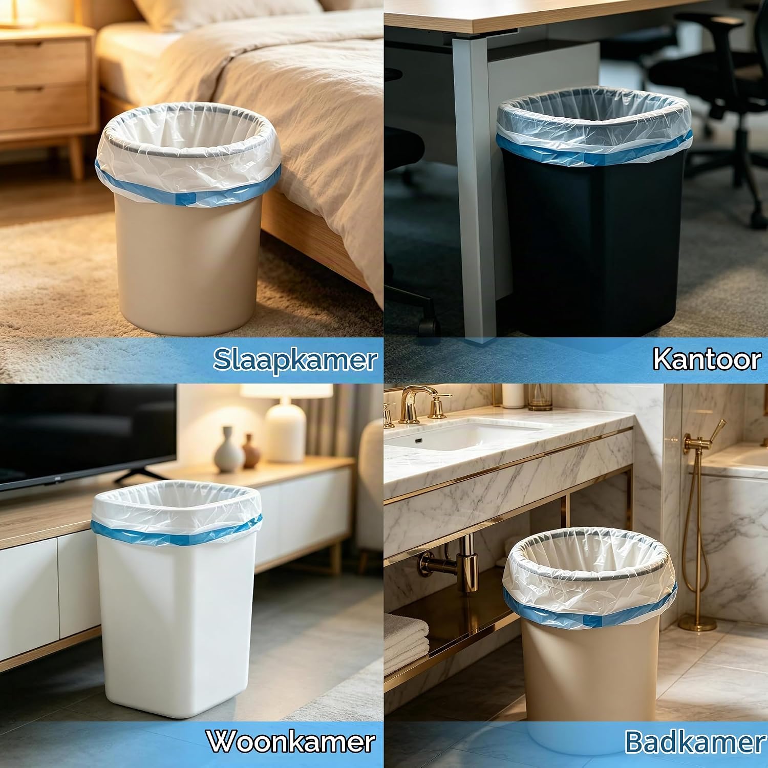 Thumbnail 6 de Xcdhemde vuilniszakken 35 liter, 57 x 65 cm, wit met trekkoord