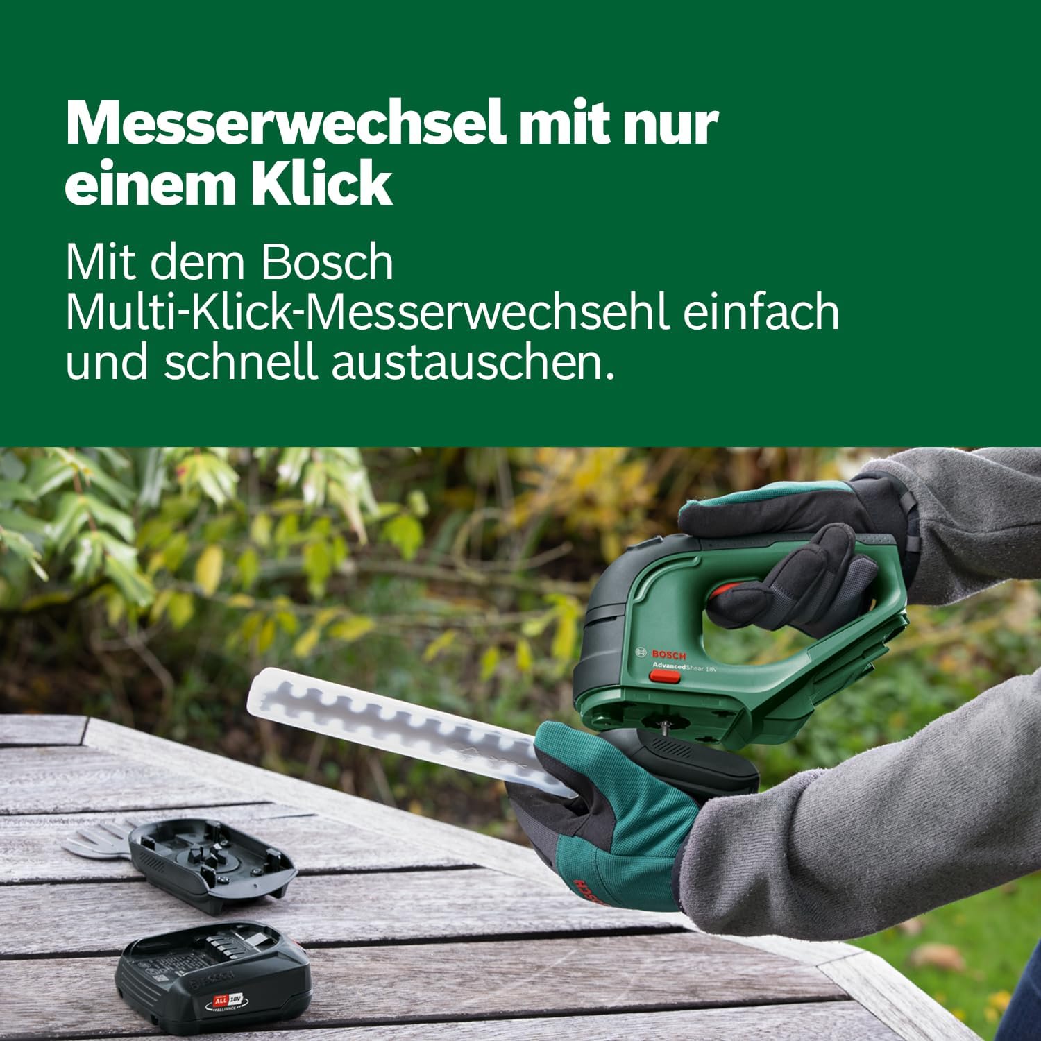 Thumbnail 3 de Bosch Akku-Grasschere AdvancedShear 18V-10 (mit 1× Akku 2,0 Ah) – bis 85 m² pro Akkuladung