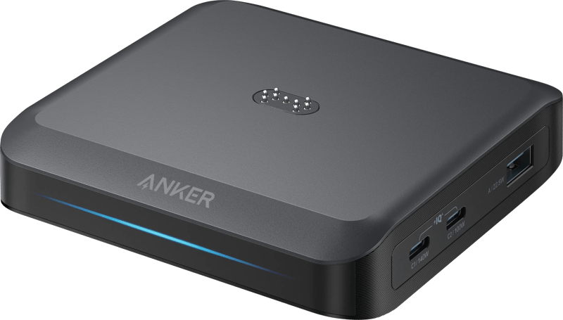 Detalle de Anker Prime 4-in-1 Ladestation 150 W – kabellose Vielseitigkeit am Schreibtisch