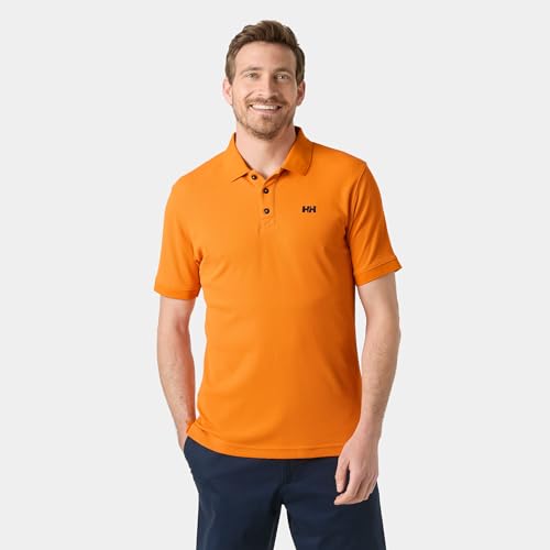 Detalle de Helly Hansen Polo a Deriva Uomo – Arancio infiammatorio, taglia XXL: stile sportivo e comfort quotidiano