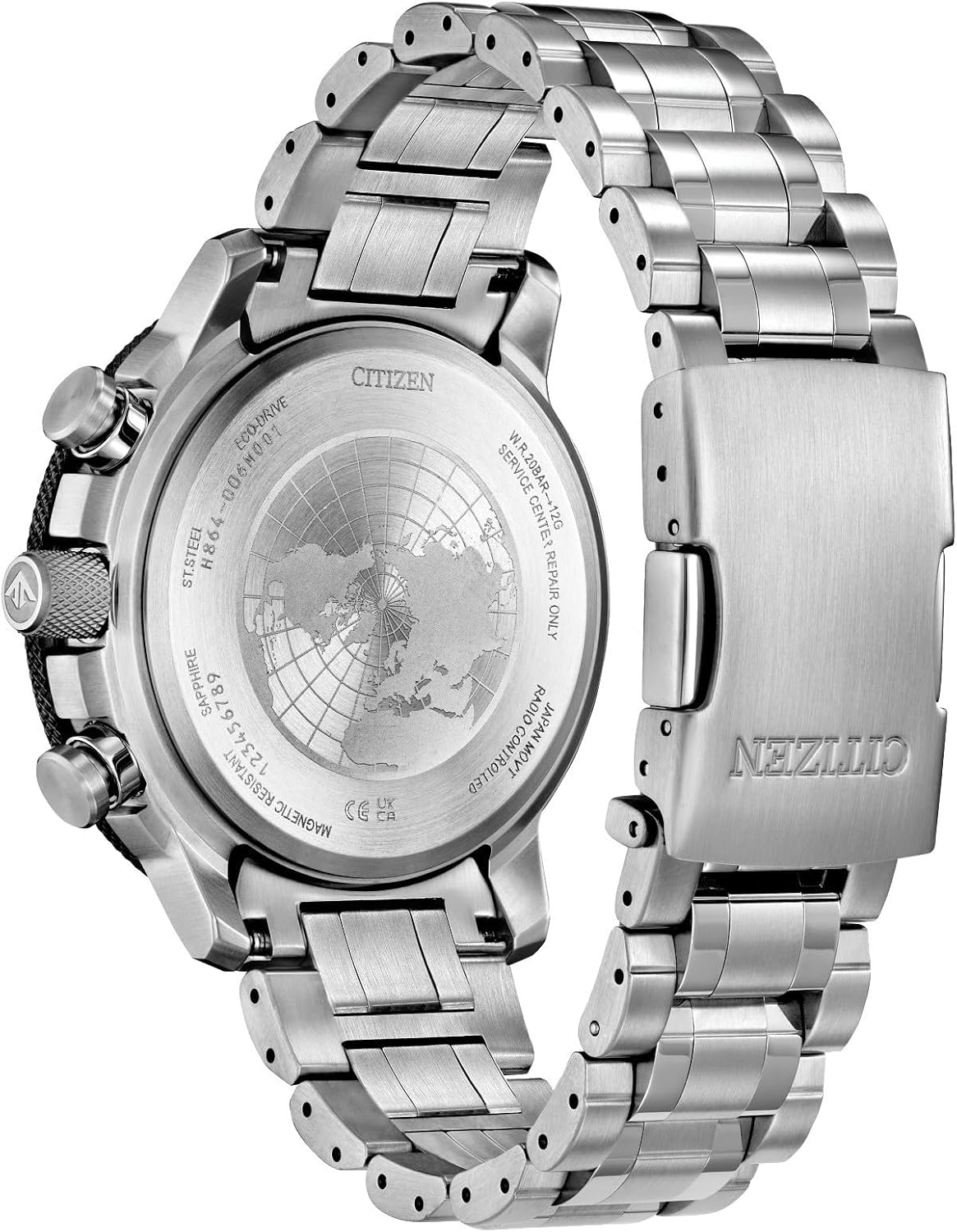 Detalle de Citizen Promaster Geo Trekker Eco-Drive Herrenarmbanduhr mit Multidial und Funkzeit