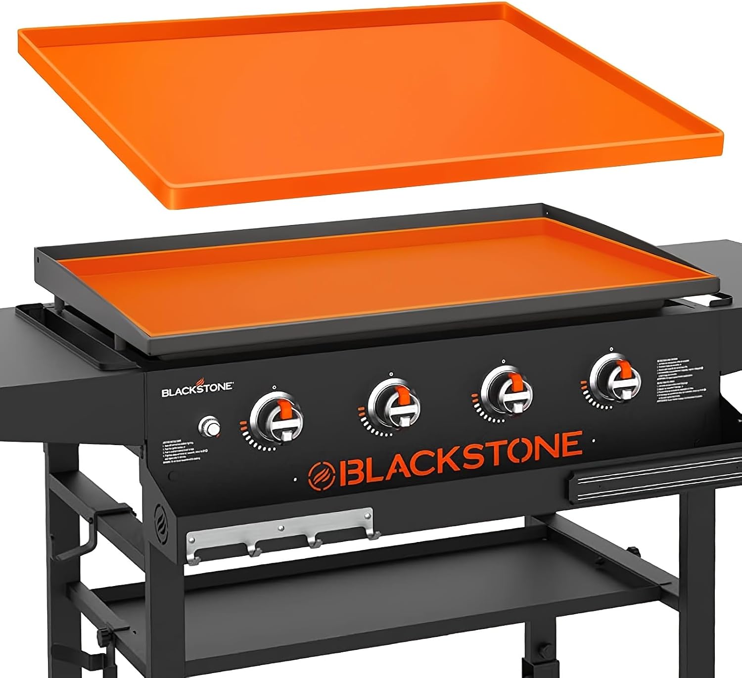 Detalle de REEDTOCK GSM2389 Silicone Griddle Mat for 36-Inch Blackstone, Orange, 400°F