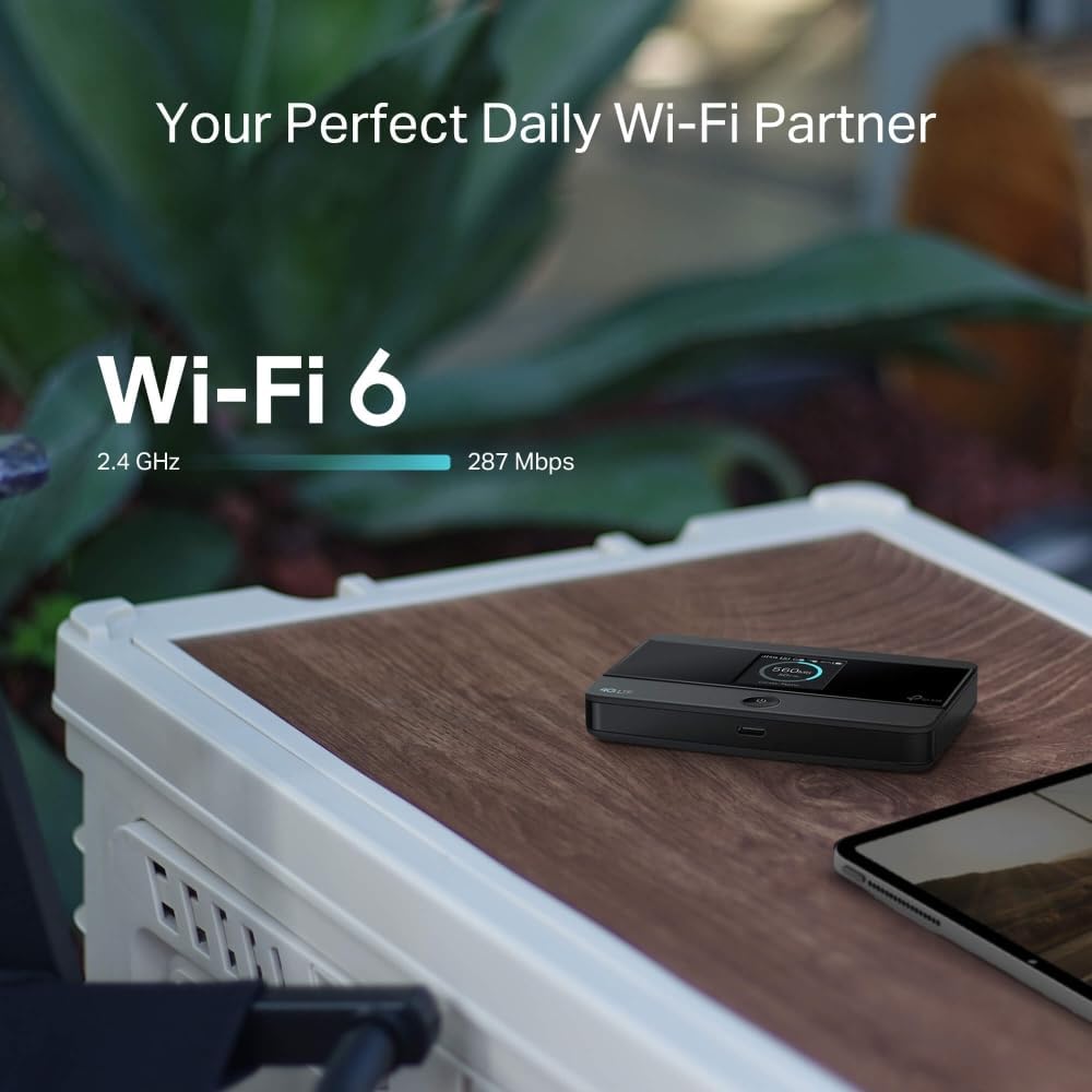 Thumbnail 4 de TP-Link M7352 Mobiler 4G-LTE-WLAN-Router mit Wi‑Fi 6, bis zu 150 Mbit/s, LCD-Display & 2100-mAh-Akku
