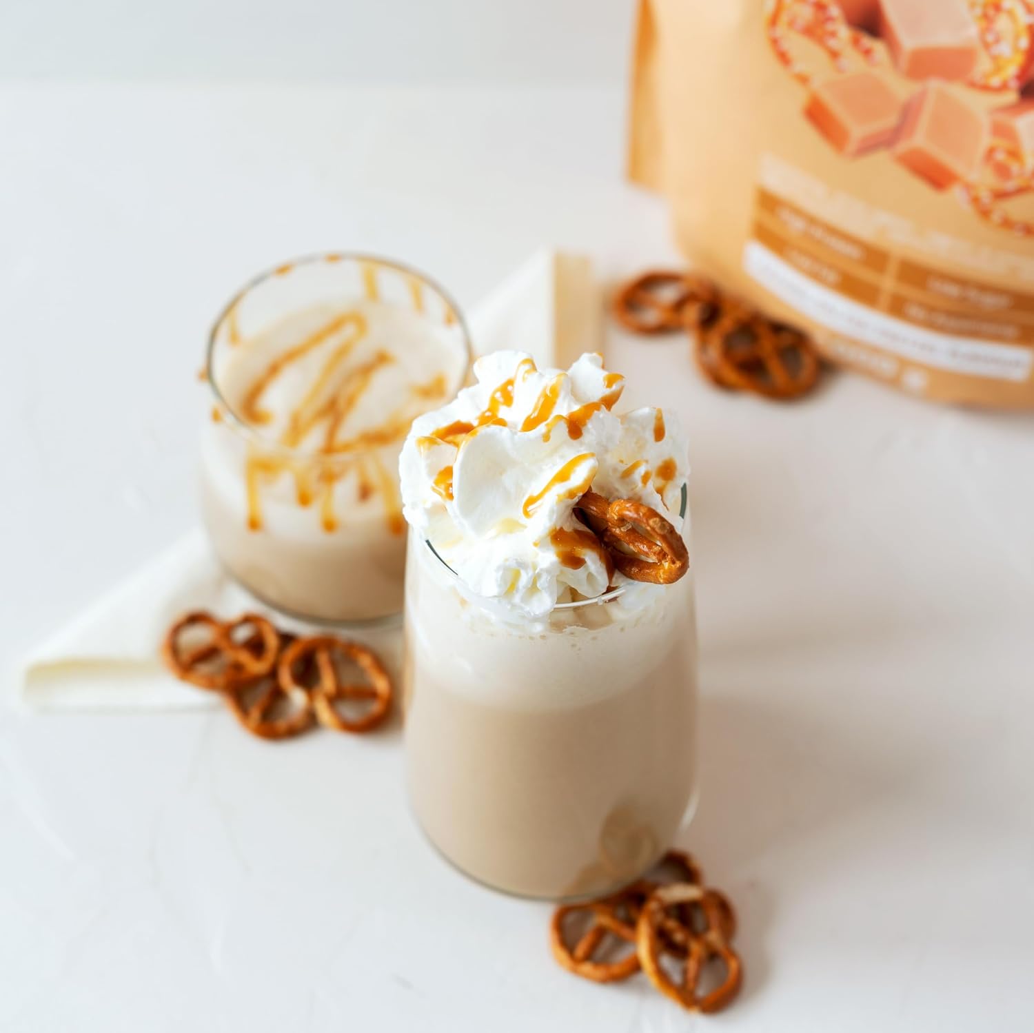 Thumbnail 6 de Nutri + Eiweiß Pulver Vegan Salted Caramel Pretzel 1 kg – Mehrkomponenten Protein mit 78% Proteinanteil