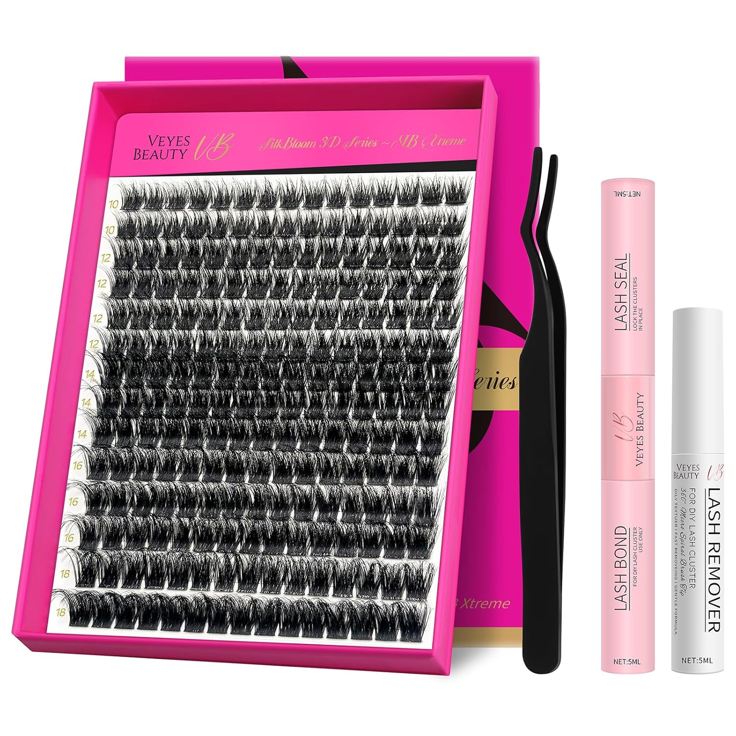 Detalle de VEYESBEAUTY Lash Clusters Kit 10-18mm