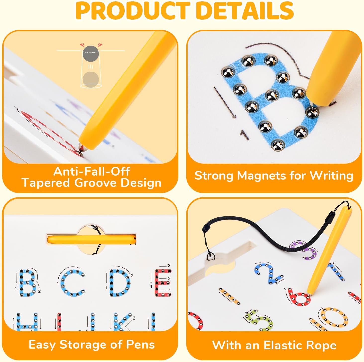 Thumbnail 4 de GAMENOTE Double Sided Magnetic Letter & Number Board Set for Tracing Practice