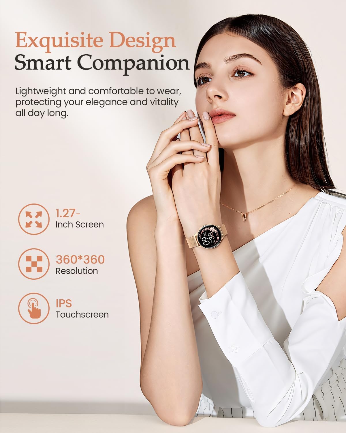 Detalle 2 de AIMIUVEI Reloj Inteligente Mujer 1,27”