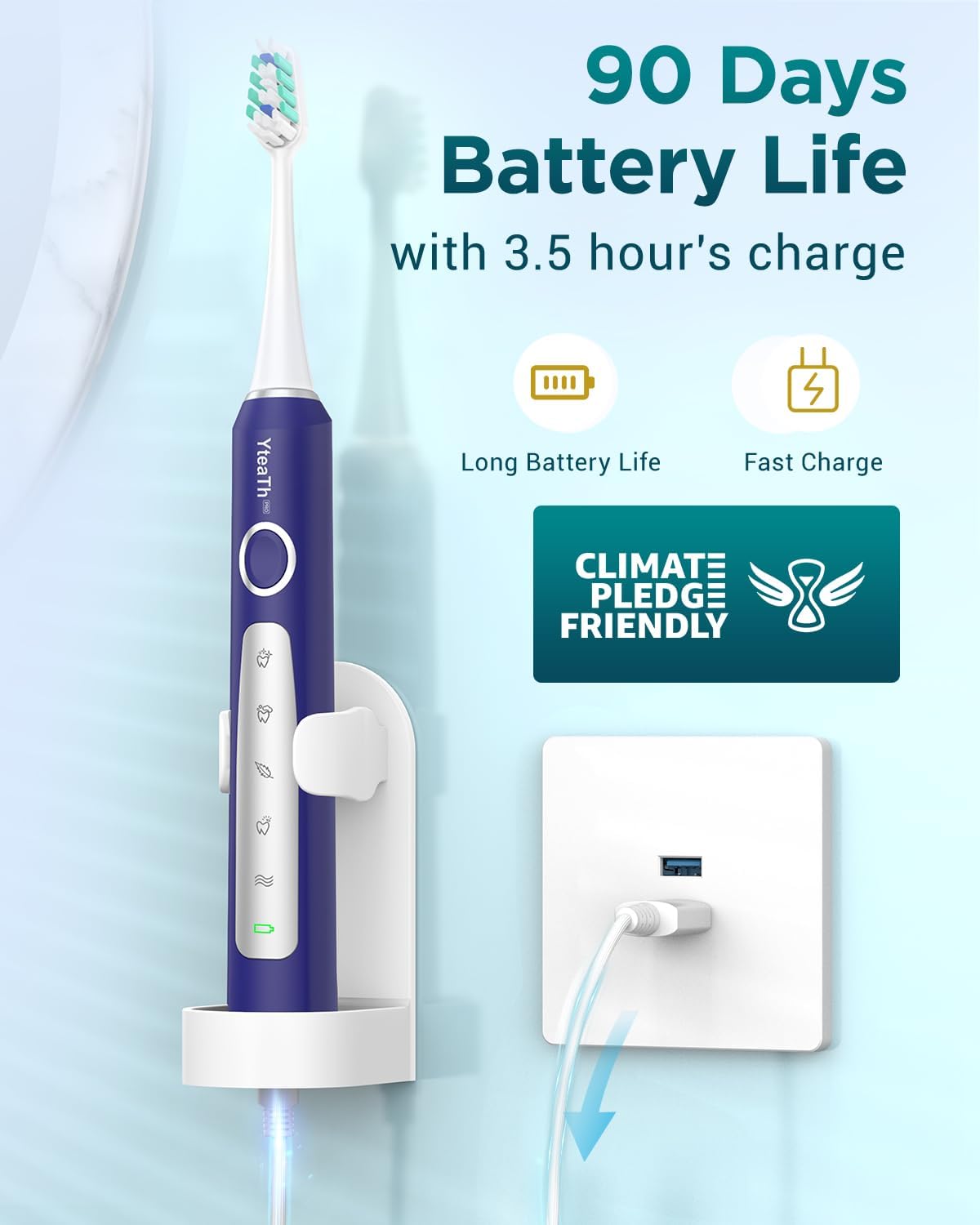 Thumbnail 4 de Sonic electric toothbrush 90-day battery
