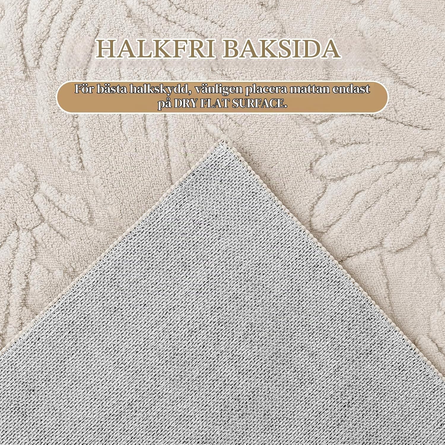 Thumbnail 3 de Enyhom hallmatta 80 × 300 cm – beige, tvättbar och halkfri