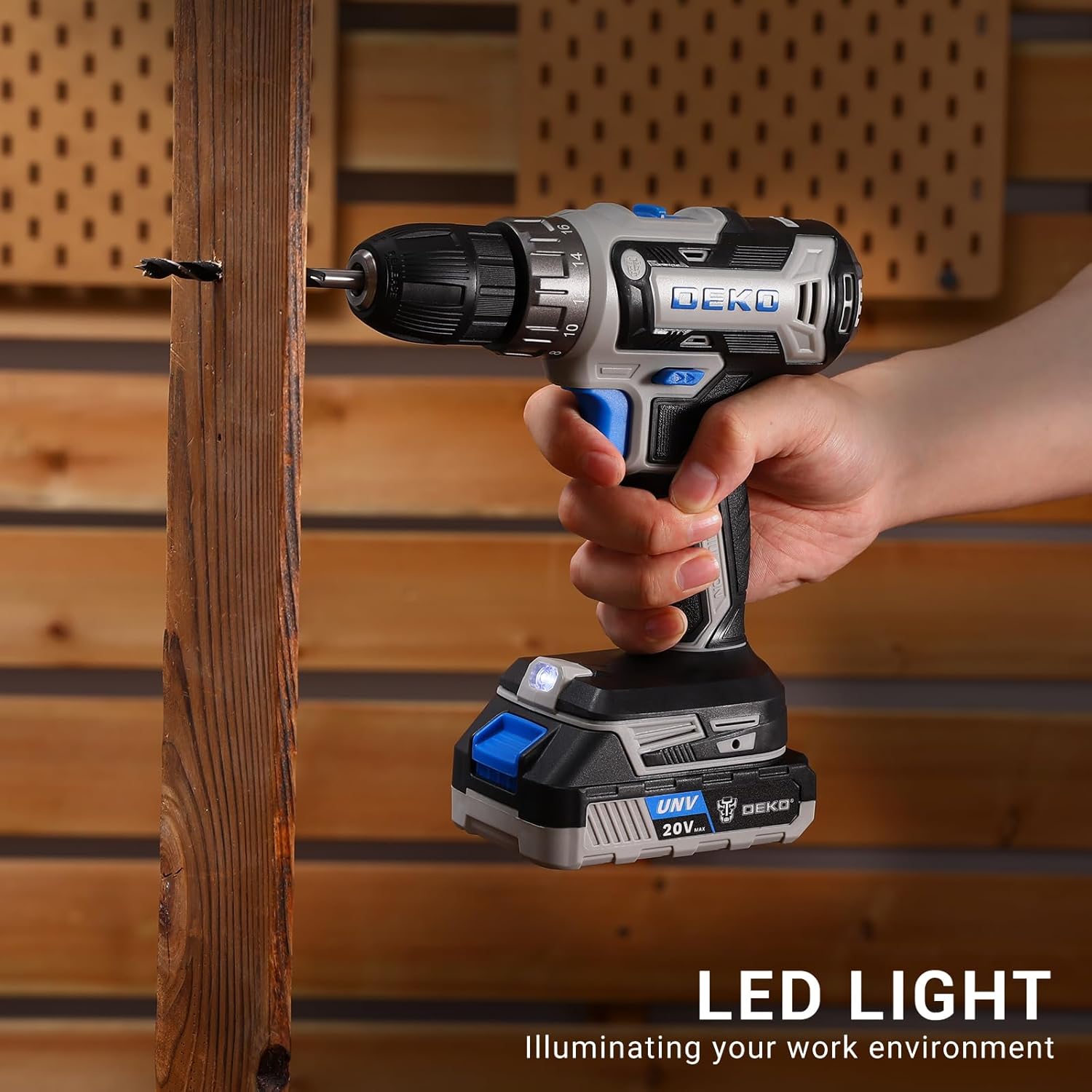 Thumbnail 6 de DEKOPRO 20V Cordless Drill Kit for Women — Portable, Practical Power Drill with Battery and Charger
