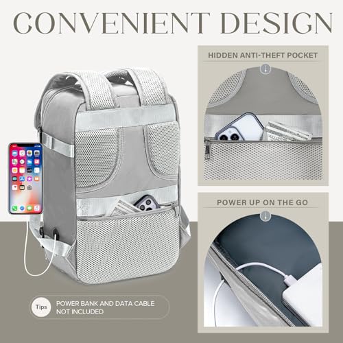Detalle 2 de Hayayu Mochila de Viaje Cabina 40x20x25 cm (20L) para Ryanair y aerolíneas europeas