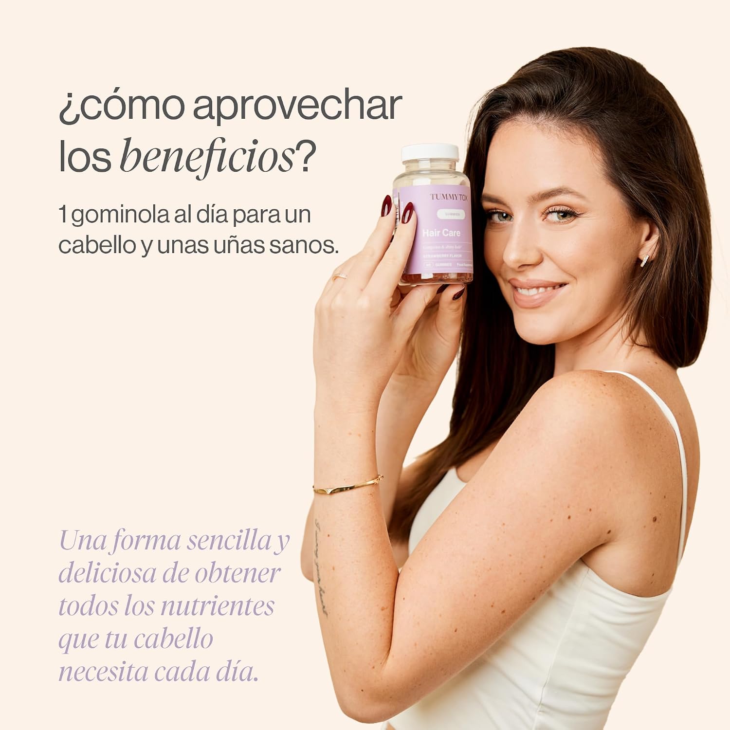Detalle 2 de Tummy Tox Hair Care Gummies 🌸 Biotina 6000 mcg, 60 días