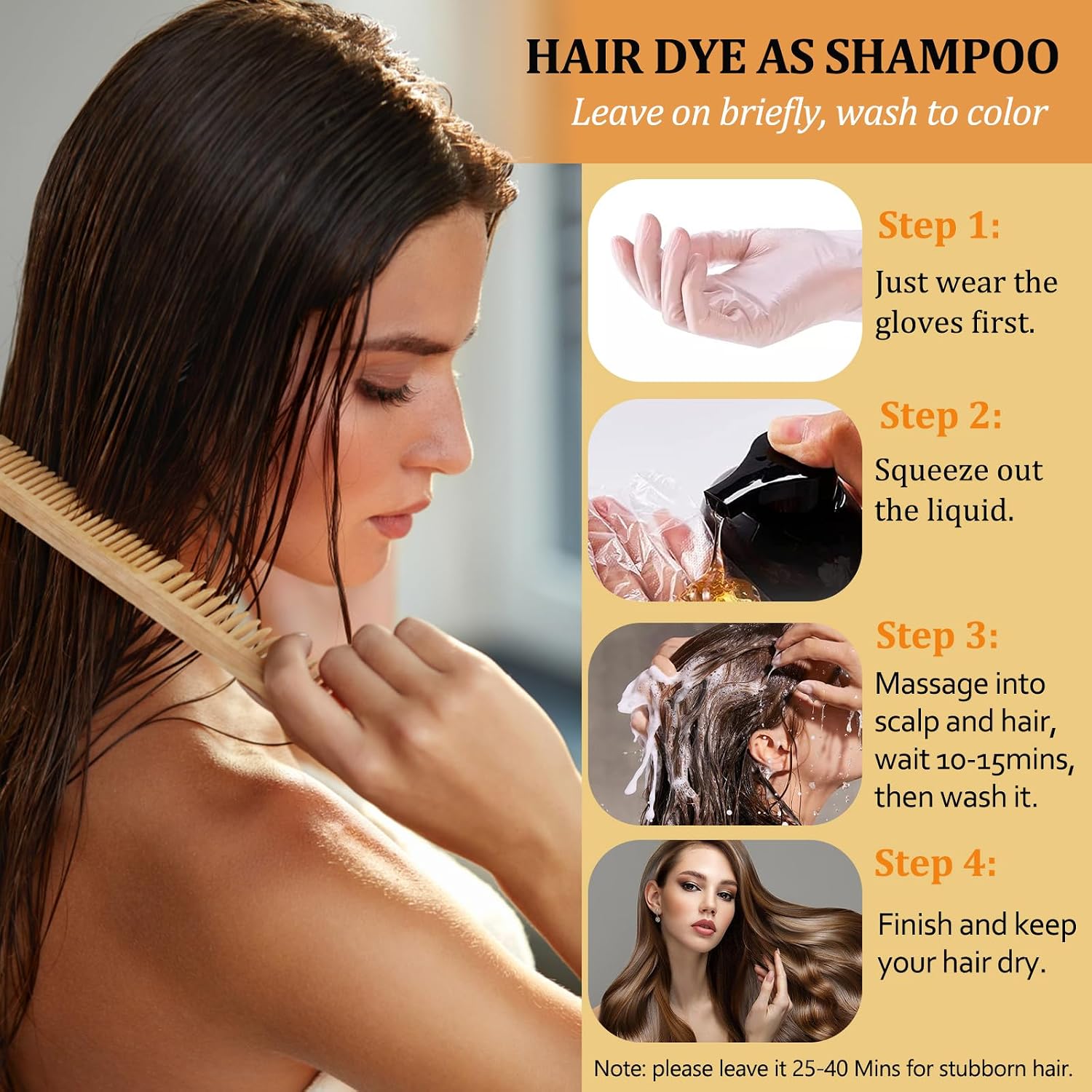 Detalle de Fedulili Wine Red Hair Dye Shampoo, 3-in-1 Color, Cleanse & Nourish, 16.9 fl oz