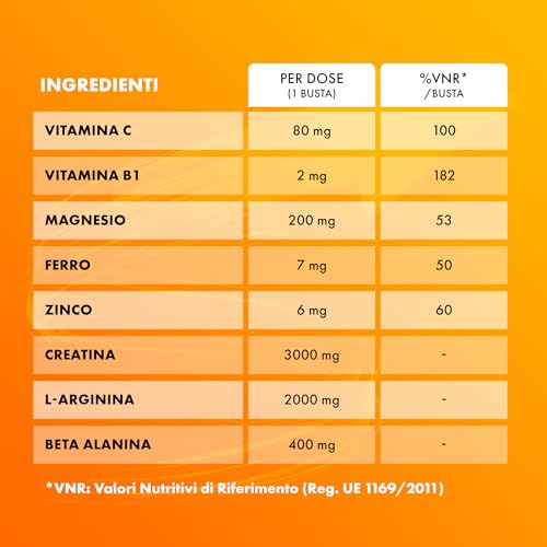 Thumbnail 5 de Sustenium Plus: integratore energizzante con aminoacidi, vitamine e minerali, 22 bustine