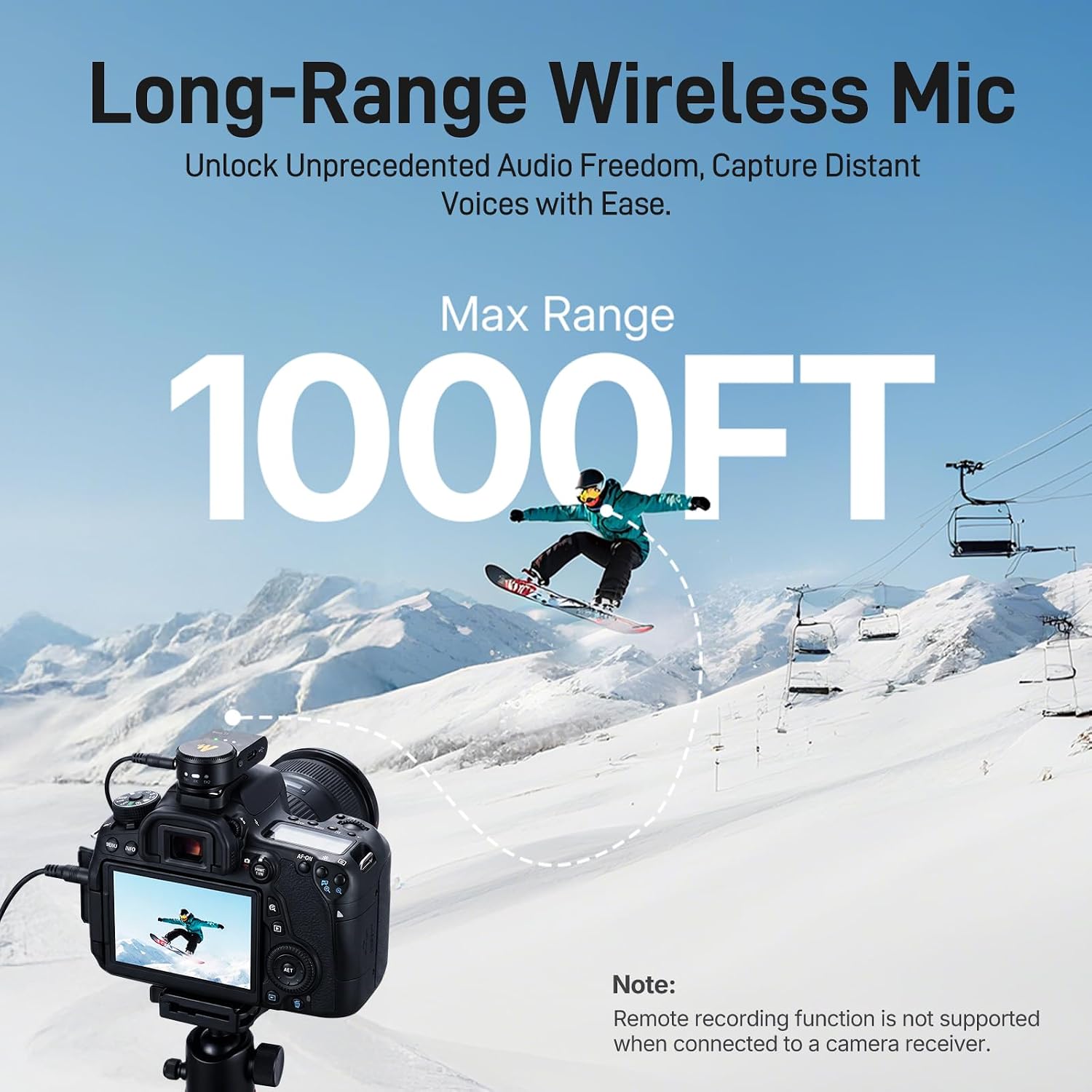 Detalle de MAONO WM650 PA2 T5 Wireless Lavalier Microphone, Dual Transmitters