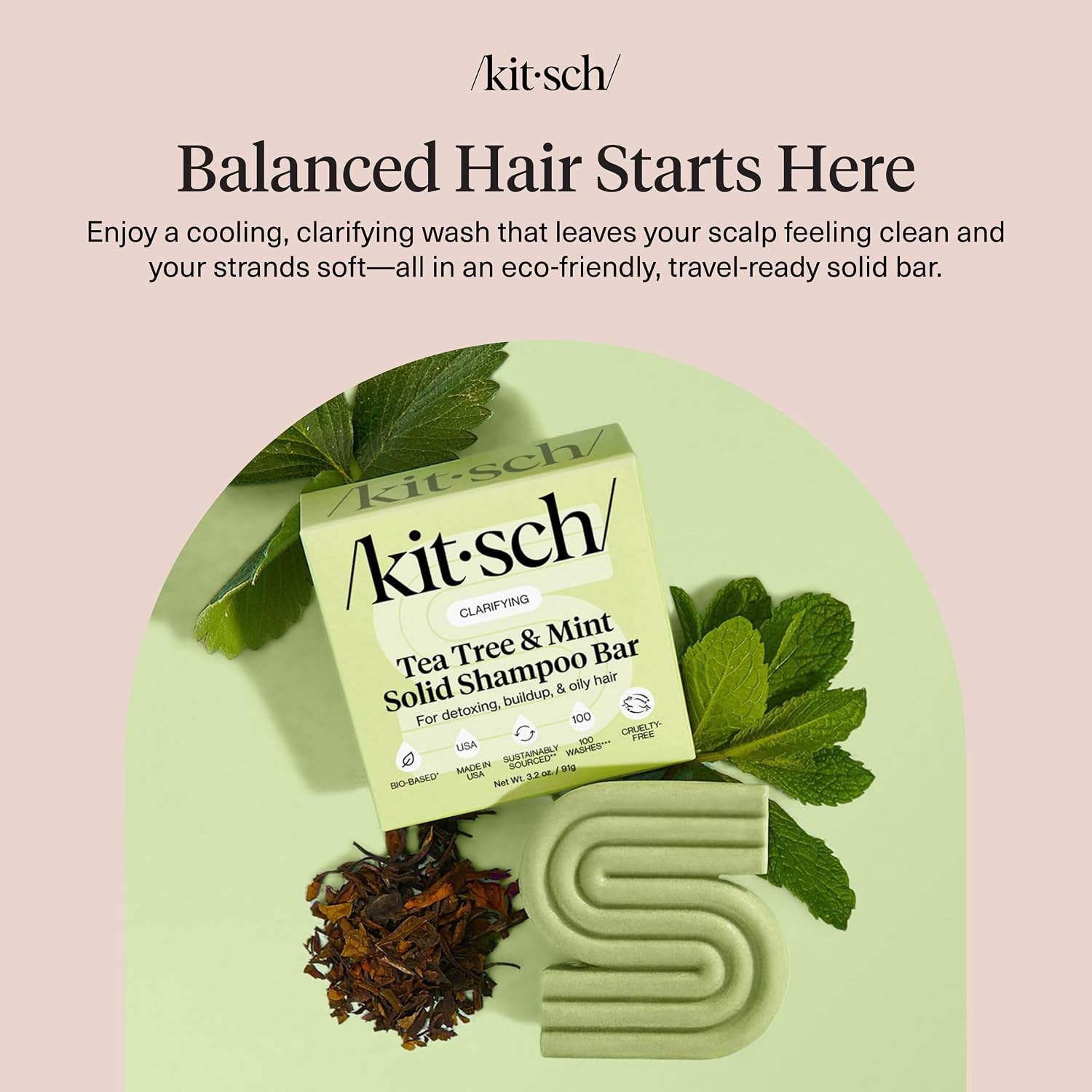 Detalle 2 de Kitsch clarifying shampoo bar 91 g