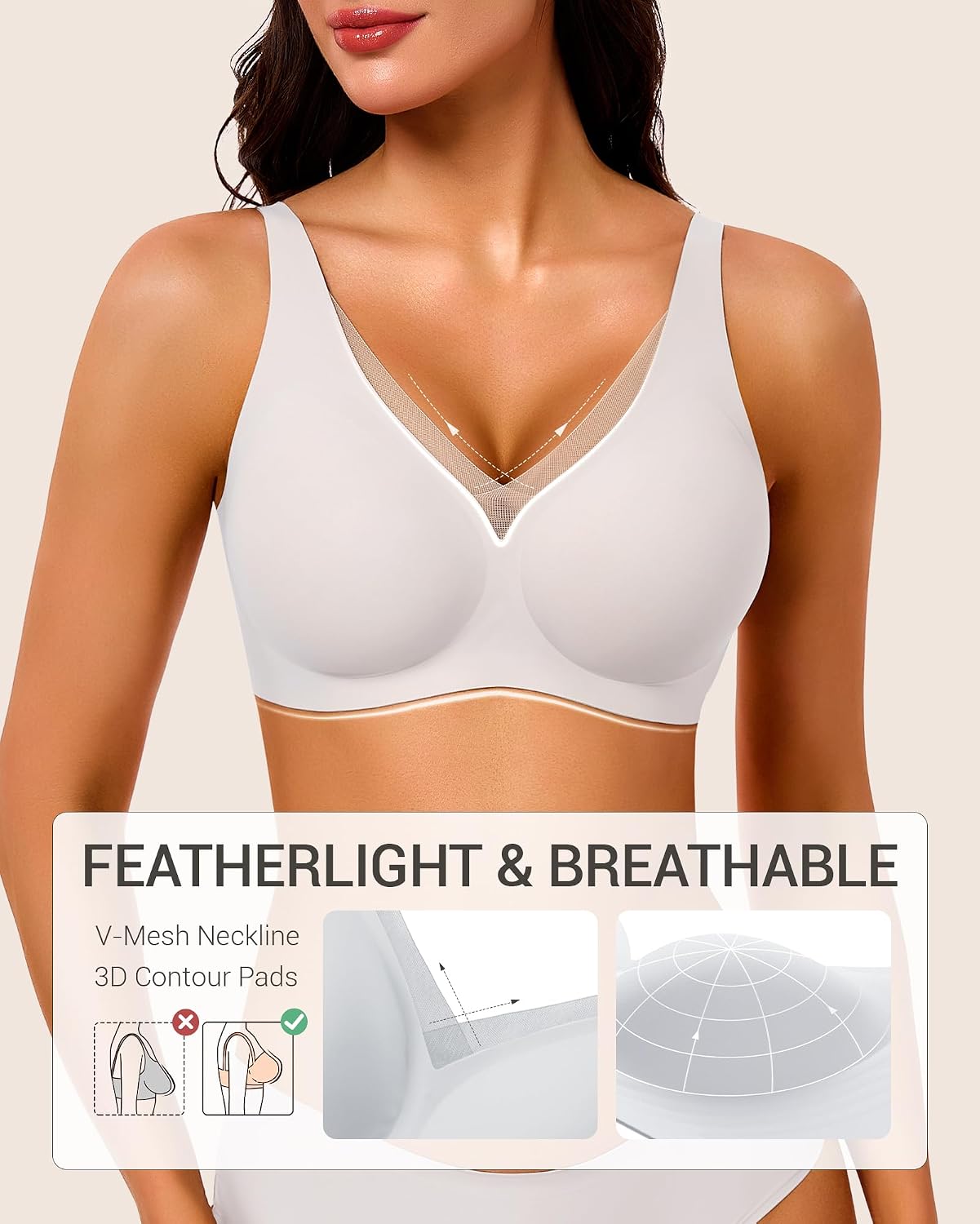 Detalle 2 de Gailife Wireless Plunge Bra