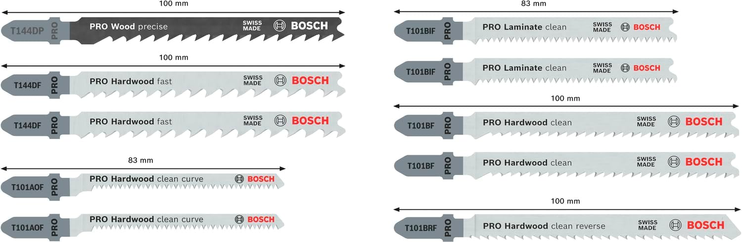 Thumbnail 2 de Bosch PRO Hardwood and Laminate : kit de 10 lames sauteuse 83 mm