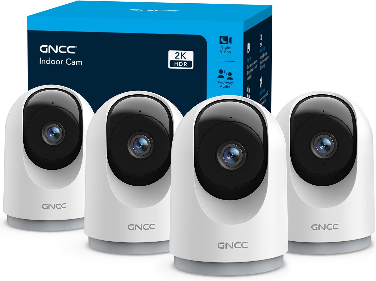 Detalle de GNCC 2K Security Cameras 4pcs 24/7