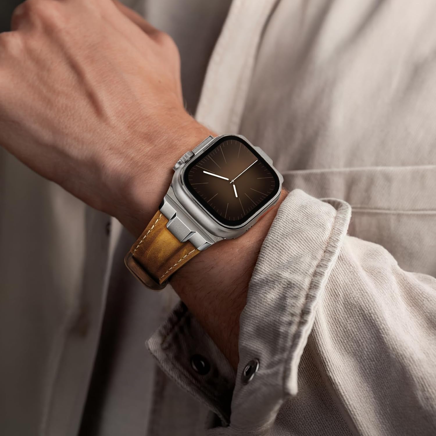 Detalle de Suitisbest 本革Apple Watchバンド 牛革素材・経年変化を楽しめる交換ストラップ