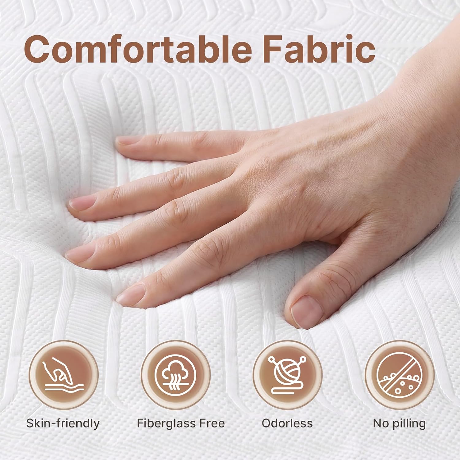 Detalle de Himanba SKM002 Full Hybrid Mattress, 12-Inch Medium-Firm with Pocket Coils
