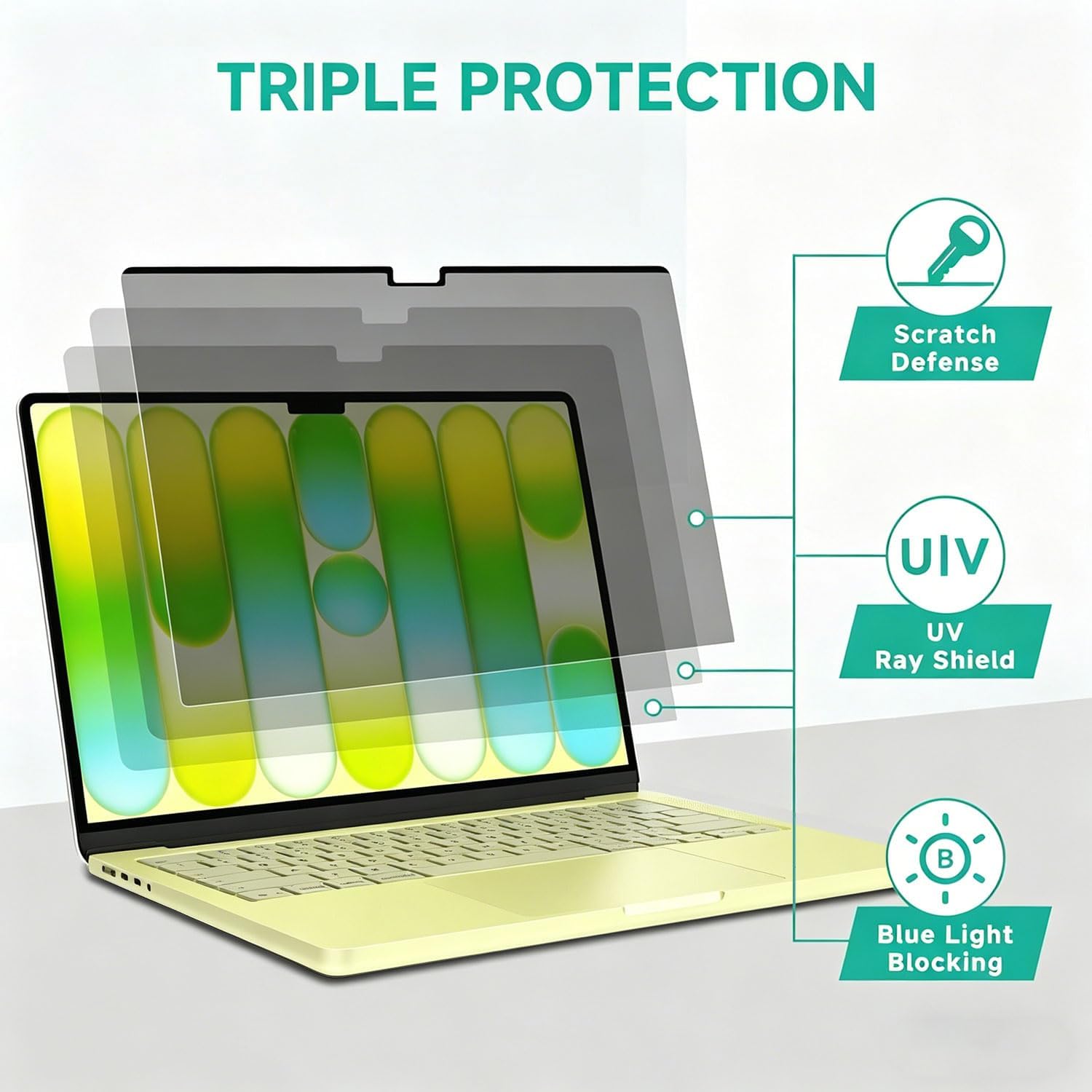 Thumbnail 6 de LUSA DESIGN Neo 13-Inch Magnetic Privacy Screen for MacBook Neo 13 Inch (A18 Pro, 2026)