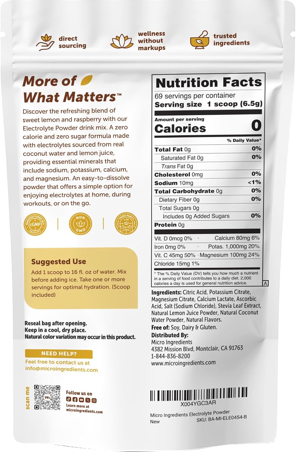 Thumbnail 6 de Micro Ingredients Electrolyte Powder, 1,000 mg Potassium