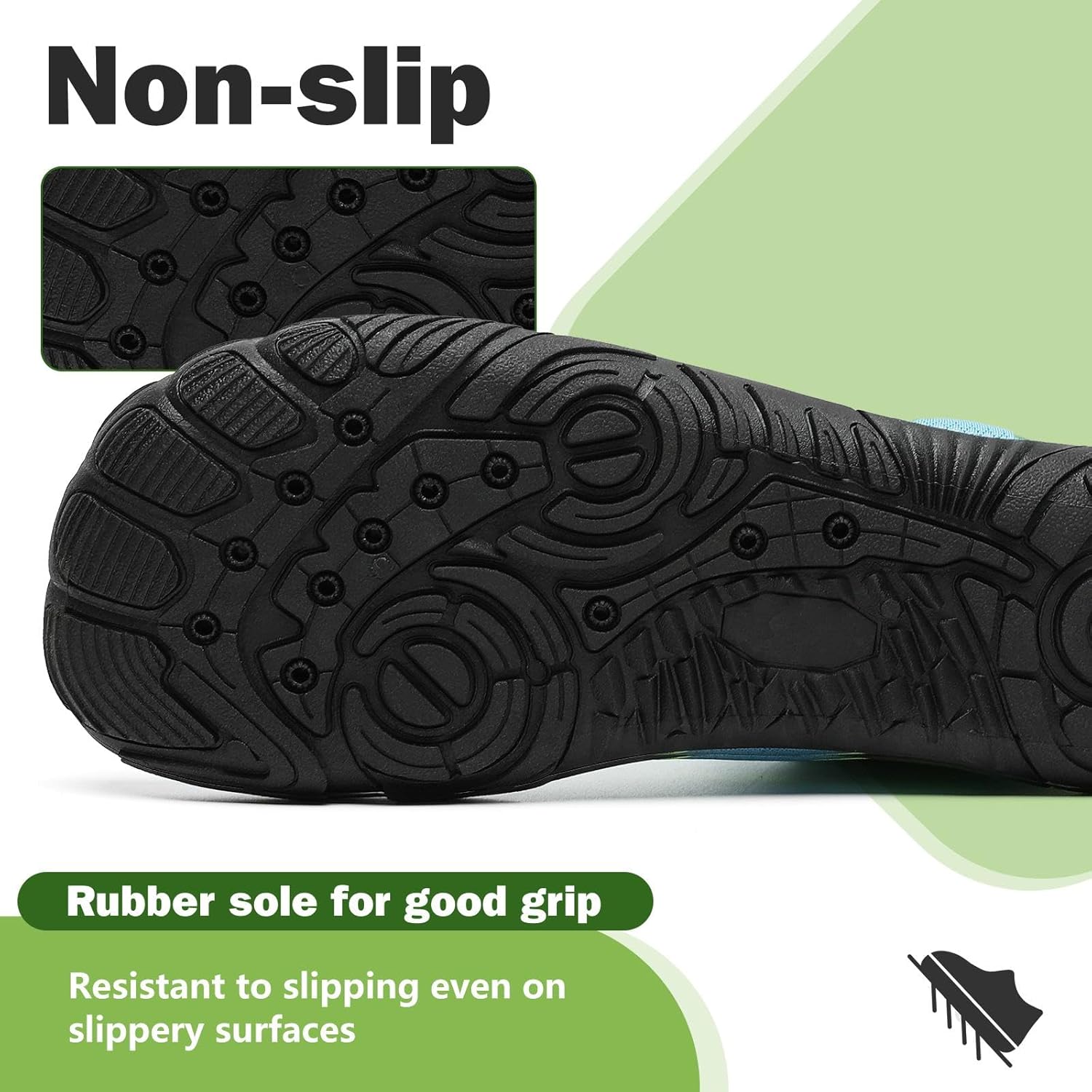 Thumbnail 2 de Mishansha Unisex Badeschuhe Leicht – atmungsaktiv, rutschfest und mit dicker Sohle (Gr. 36–46)