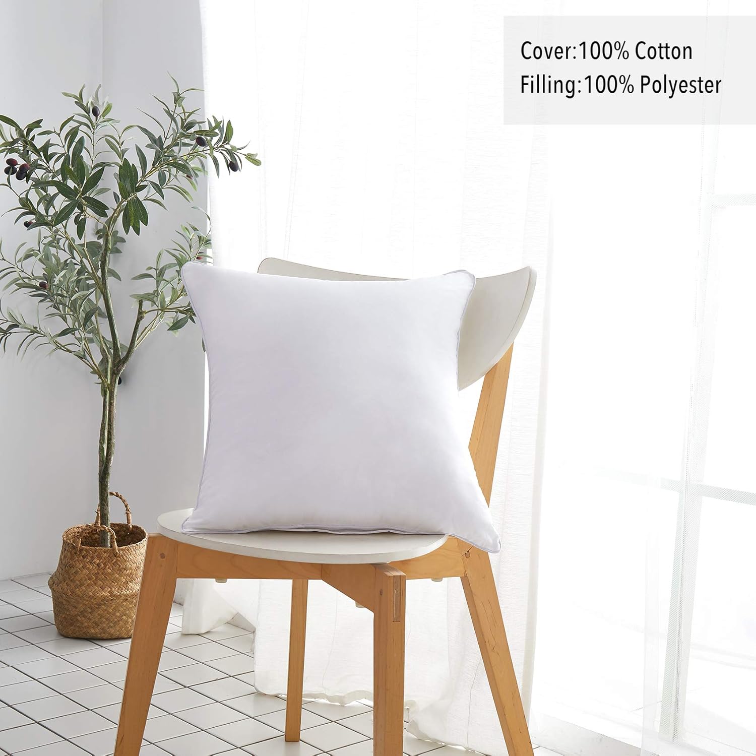 Detalle de Oubonun 22 x 22 Pillow Inserts 22-inch set ๐