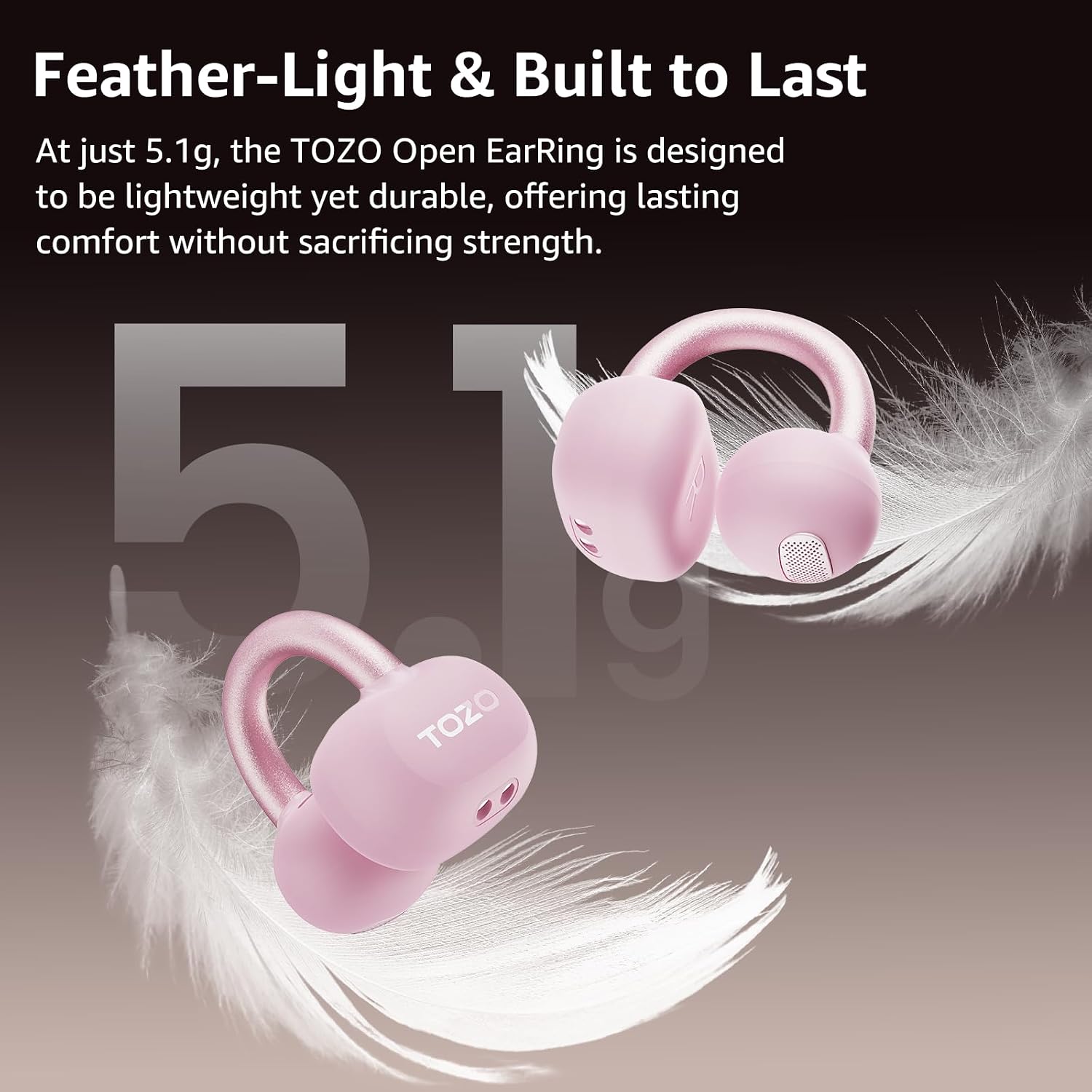 Detalle de TOZO Open-Ear Earbuds Bluetooth 5.4