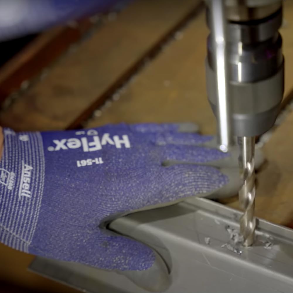 Detalle de Guanti antitaglio Ansell HyFlex 11-561: ultrasottili, nitrile traspiranti, taglia XS