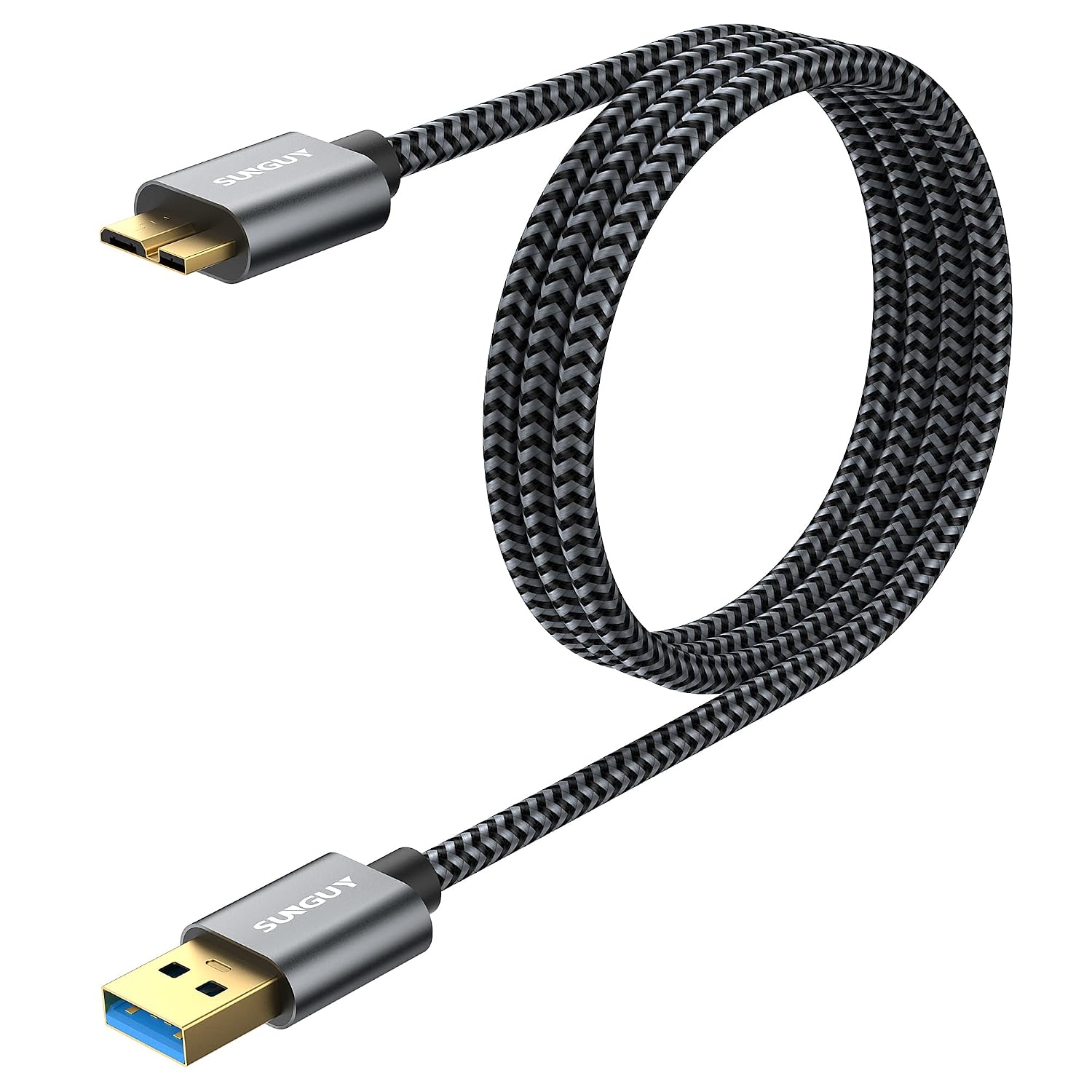 Detalle de Câble USB 3.0 SUNGUY Micro B (USB-A mâle vers Micro B) 5 Gbps, 1 m
