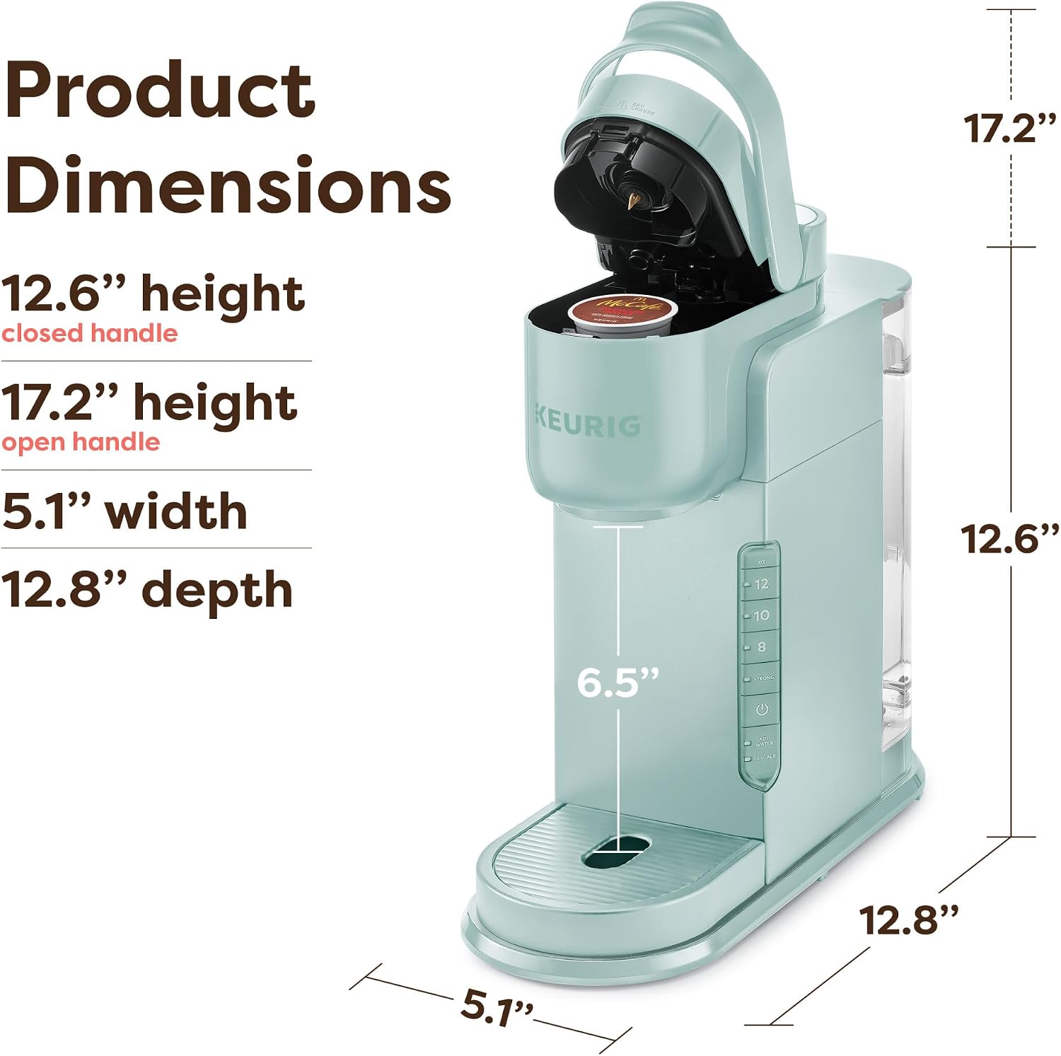 Detalle 2 de Keurig K-Express One-Cup Coffee Maker Review: Strong Brew, 42oz Reservoir, Mint Finish