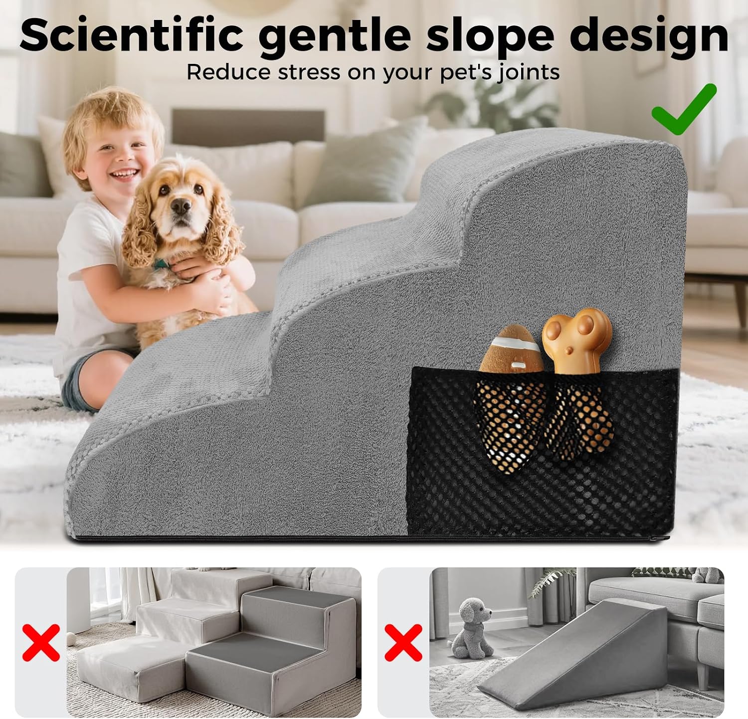Detalle de Thihome Dog Steps 40cm ramp for sofas