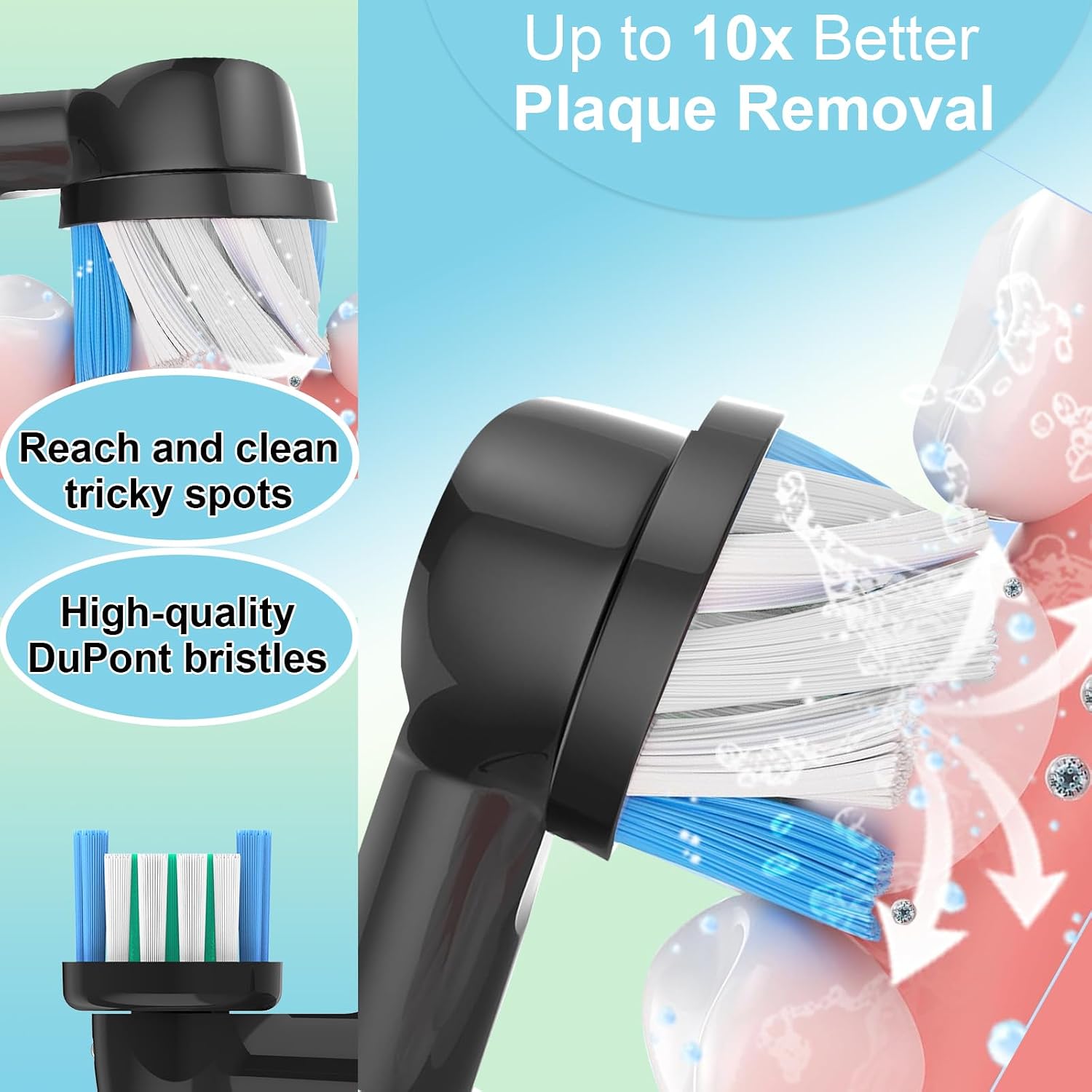 Thumbnail 1 de 20 Pack Toothbrush Heads for Oral-B Braun Vitality Pro Smart Genius Series — Gentle Cleaning for Gums