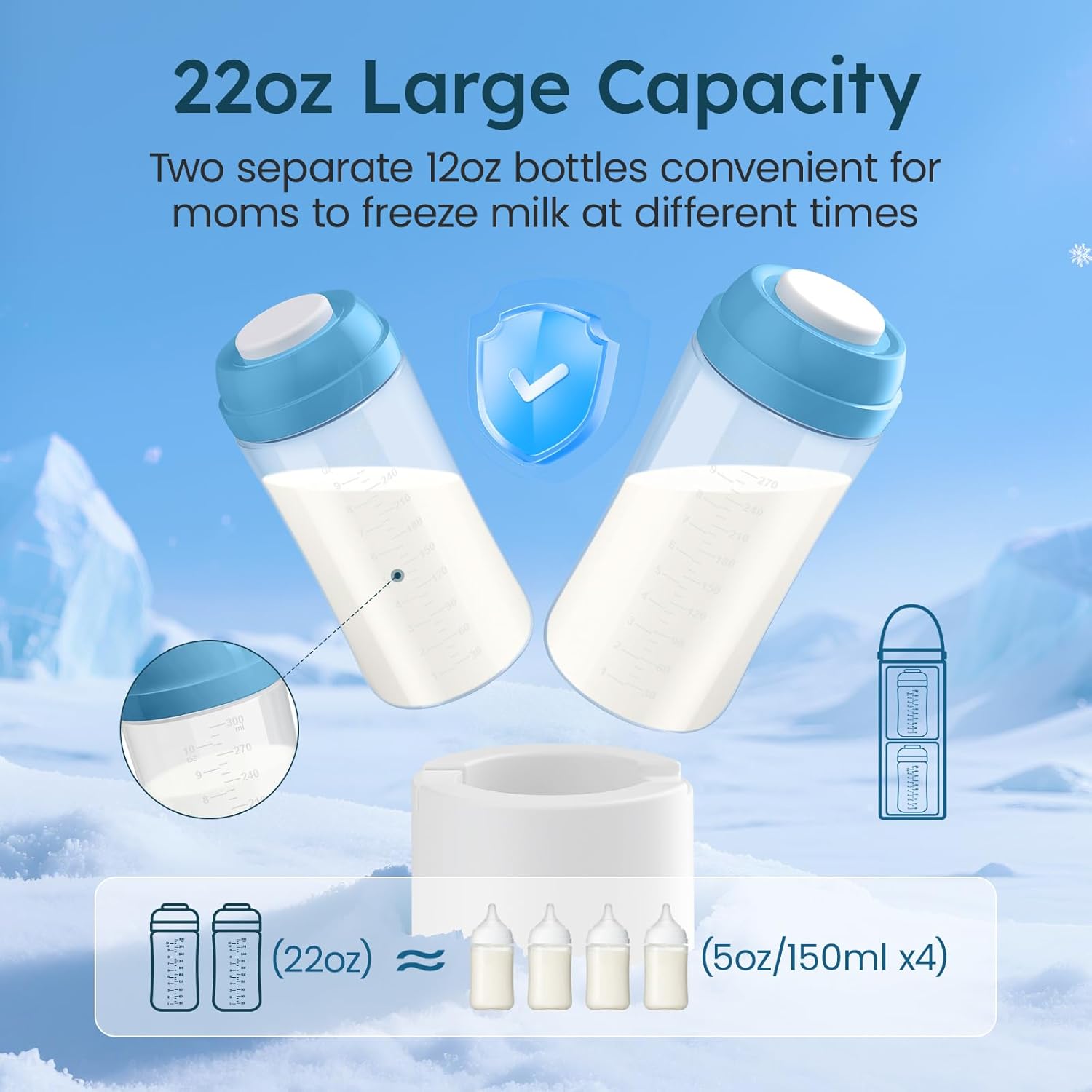 Thumbnail 5 de Portable Breast Milk Cooler for Outdoor – 22oz Capacity, 360° Cooling