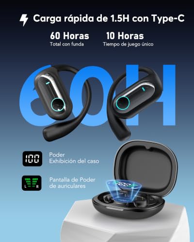 Detalle de MOZC Auriculares inalámbricos Bluetooth con traducción en tiempo real: 198 idiomas, 60 h de batería y Bluetooth 6.1
