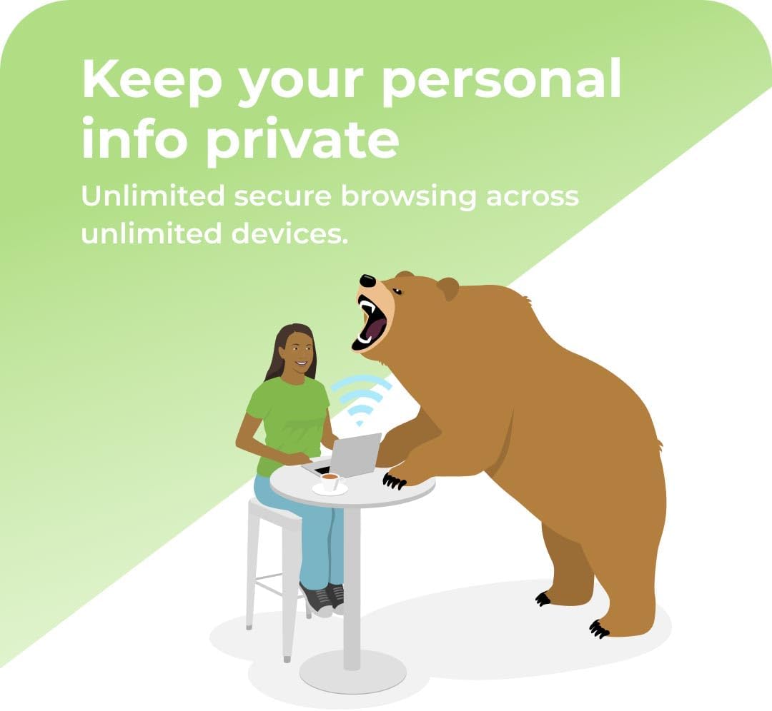 Thumbnail 1 de TunnelBear VPN Software: 1-Year Unlimited Data & Devices