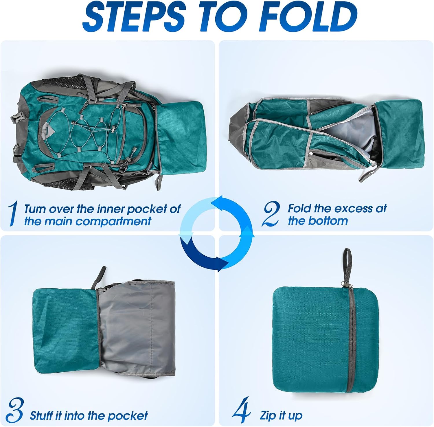 Thumbnail 5 de IGOLUMON 40L Wanderrucksack – wasserdicht, faltbar, leicht und vielseitig