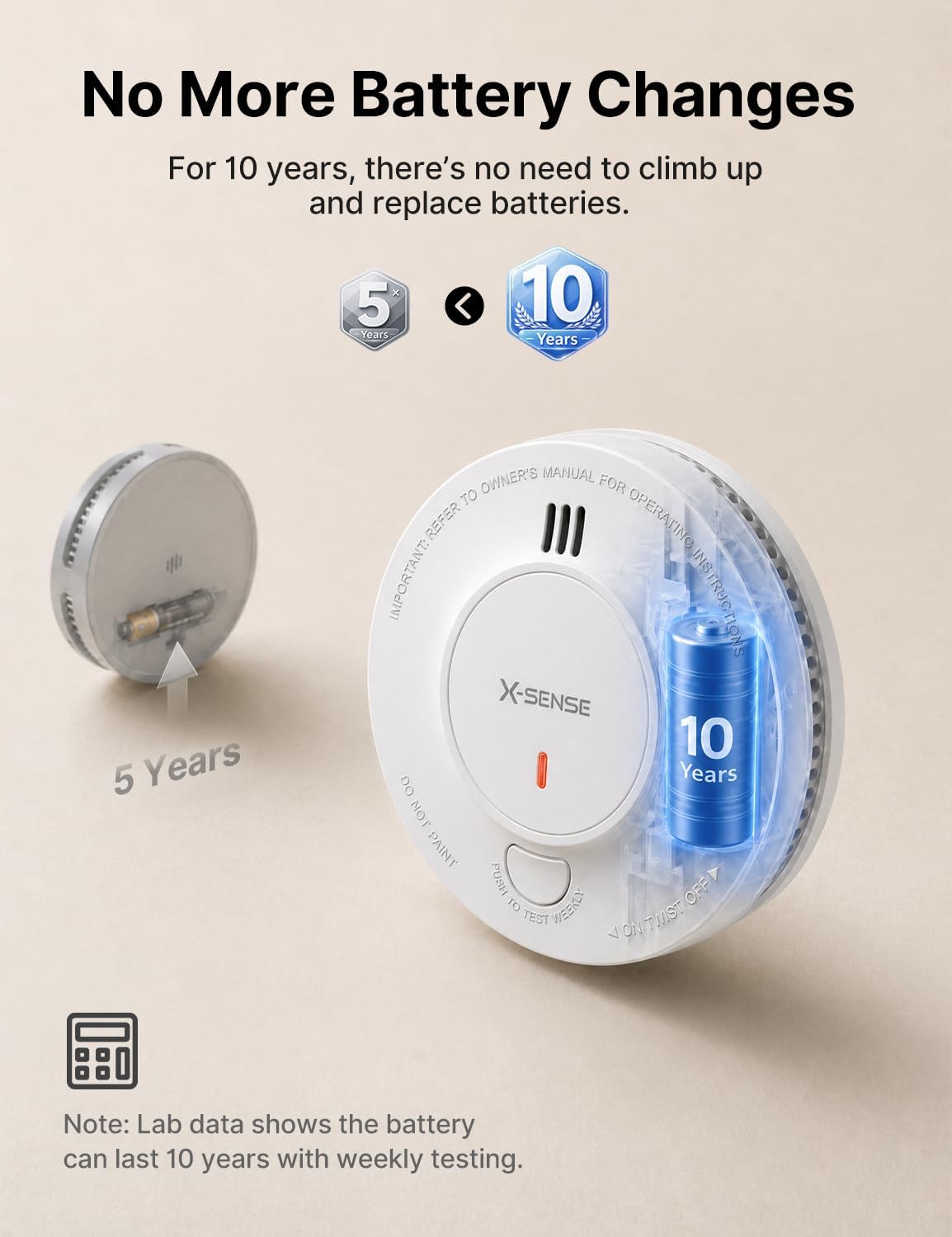 Thumbnail 3 de X-Sense Smoke Alarm for Home with SBS50 Base Station (SD19-MN) — 3-Pack