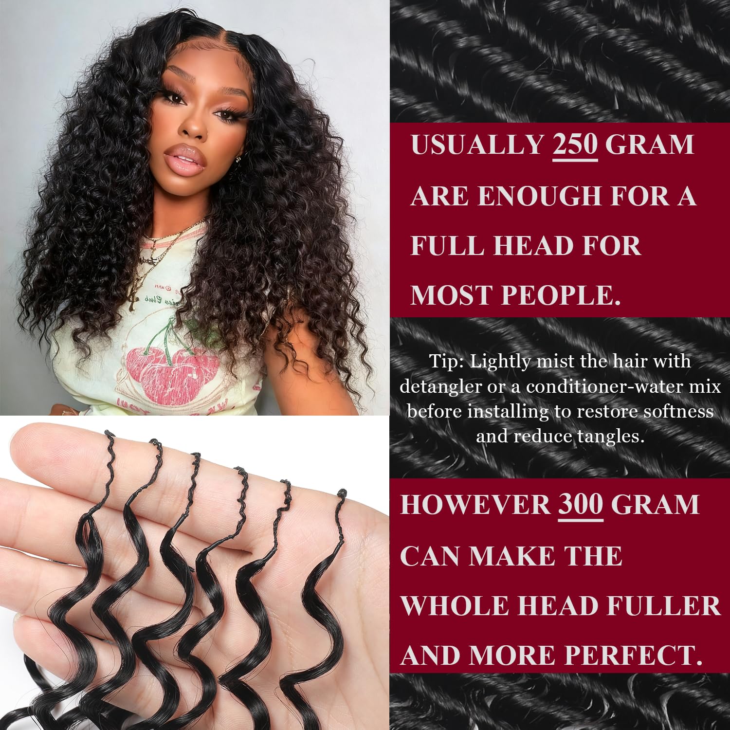 Thumbnail 2 de Human Crochet Hair 18 Inch Deep Wave 💇♀